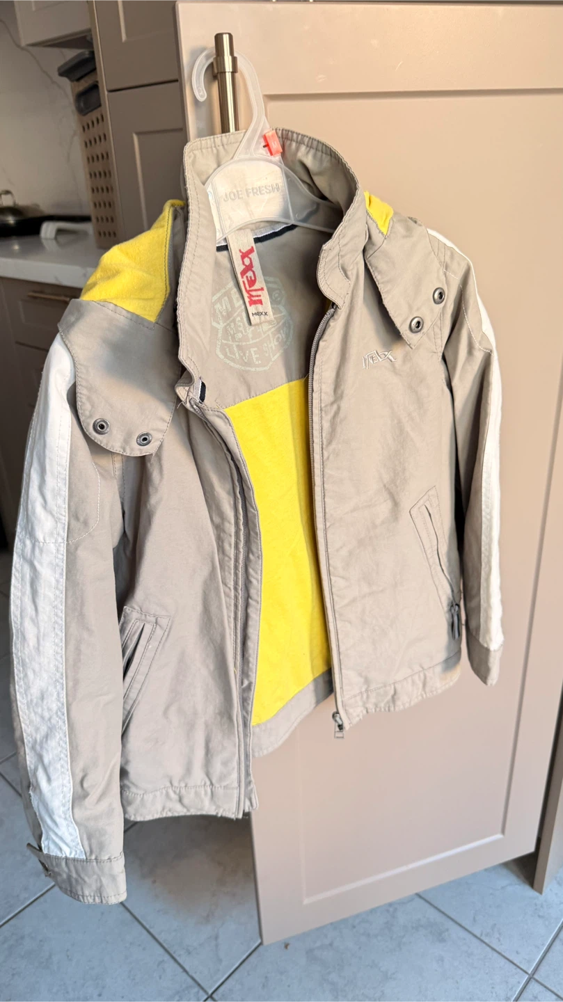 MEXX Kids Grey & Yellow Hooded Jacket - photo 2