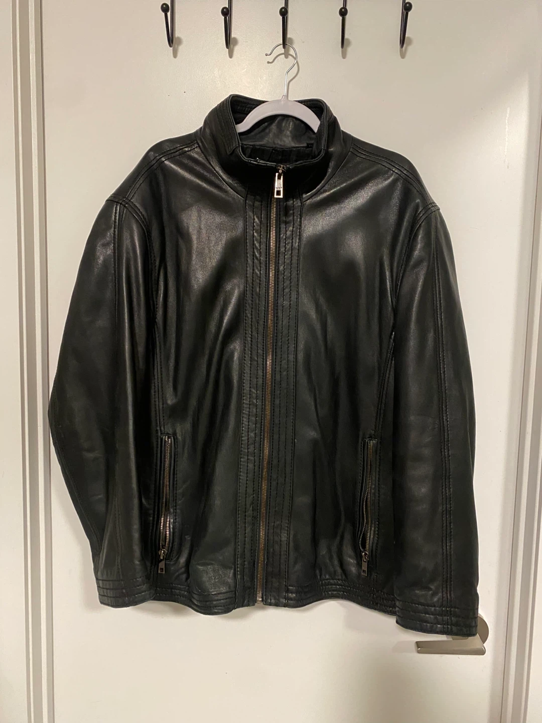 Andrew Marc Black Leather Jacket - XL - photo 2