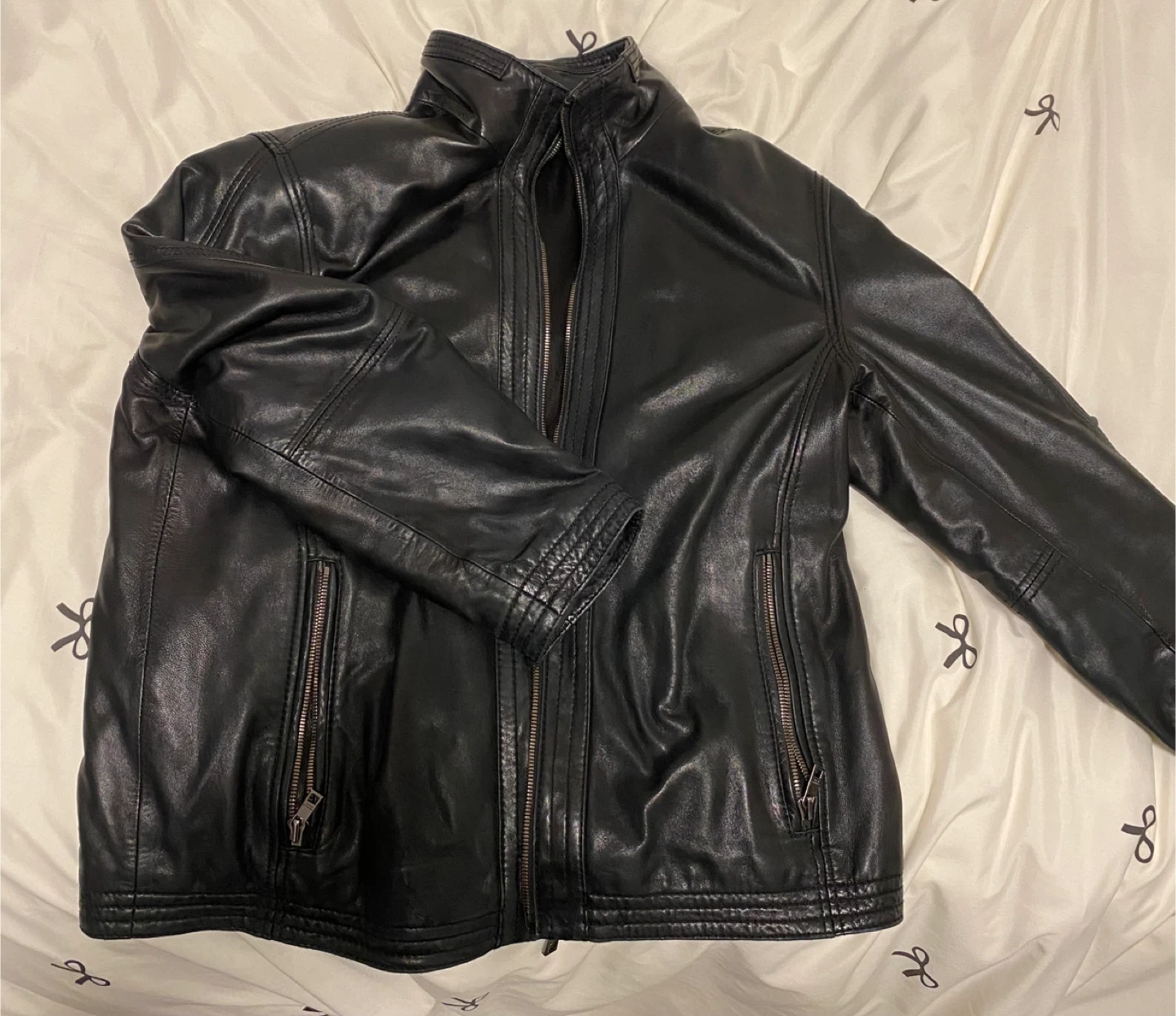 Andrew Marc Black Leather Jacket - XL - photo 5