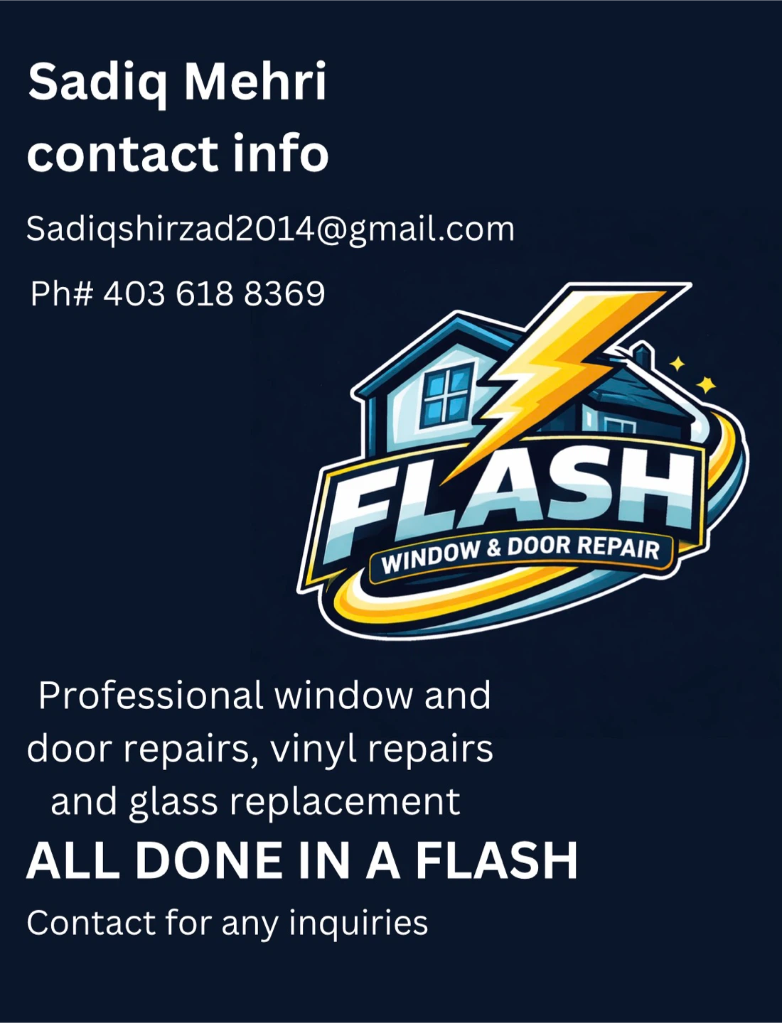 Flash Window & Door Repair Services