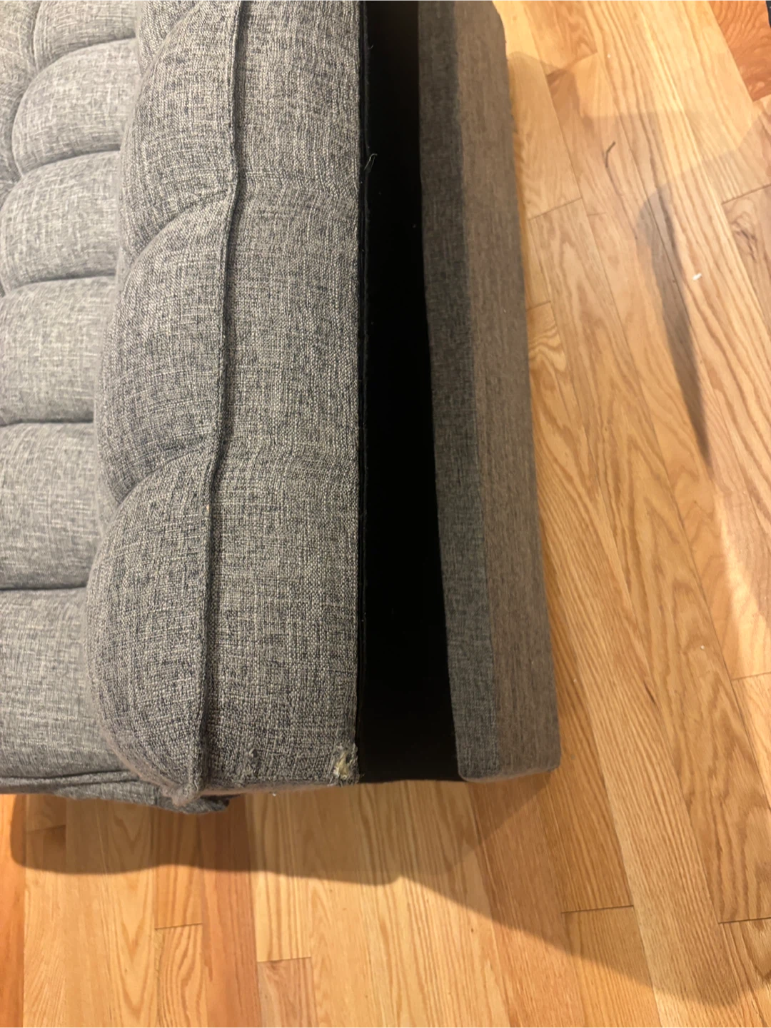 Grey Tufted Ottoman- AS IS - photo 5