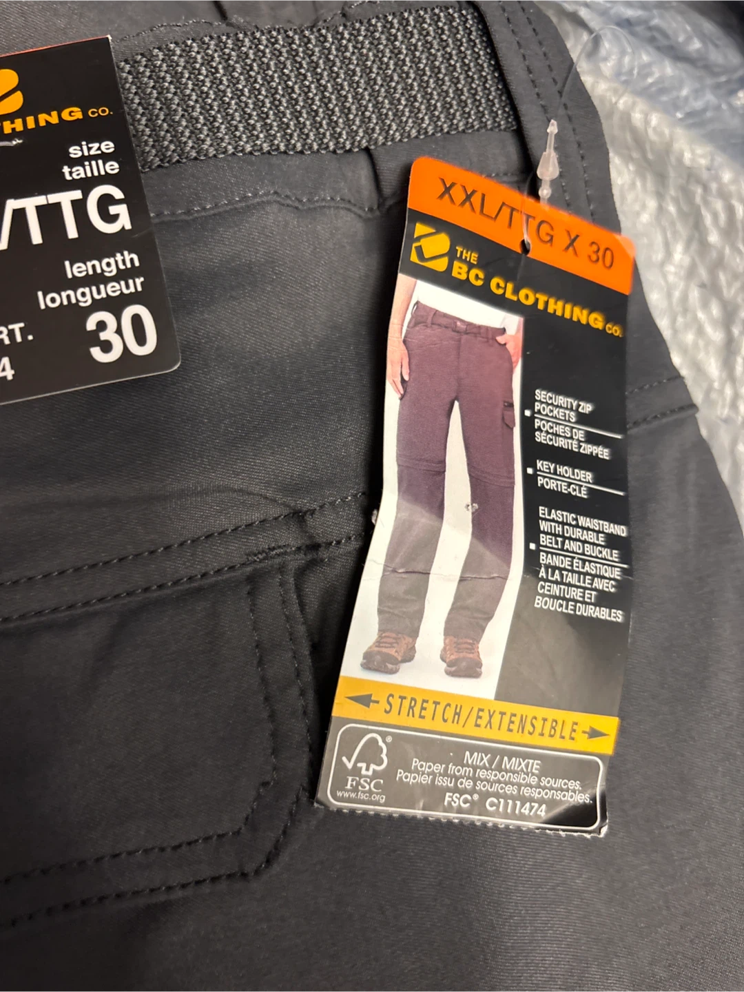The BC Clothing Co. Men's Convertible Pants XXL/TTG X 30 - photo 2