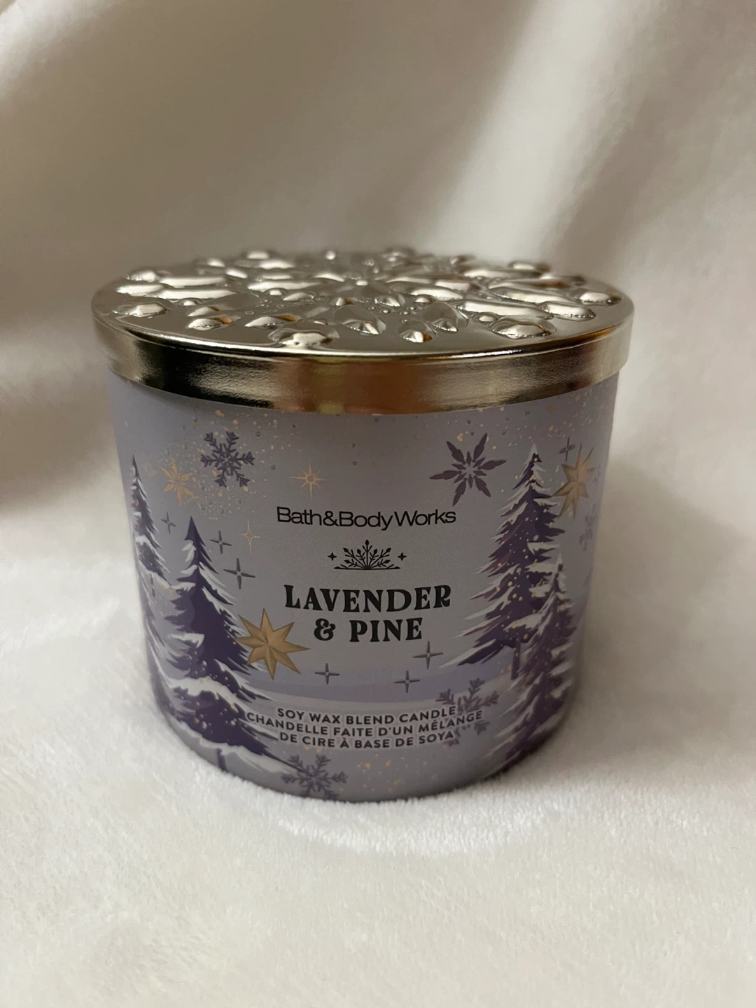 Bath & Body Works Lavender & Pine 3-Wick Candle