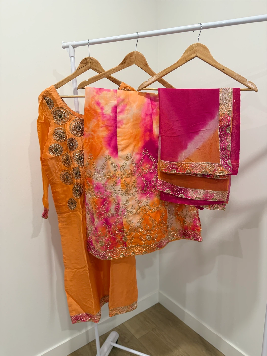 Orange Embroidered Palazzo Suit - photo 4