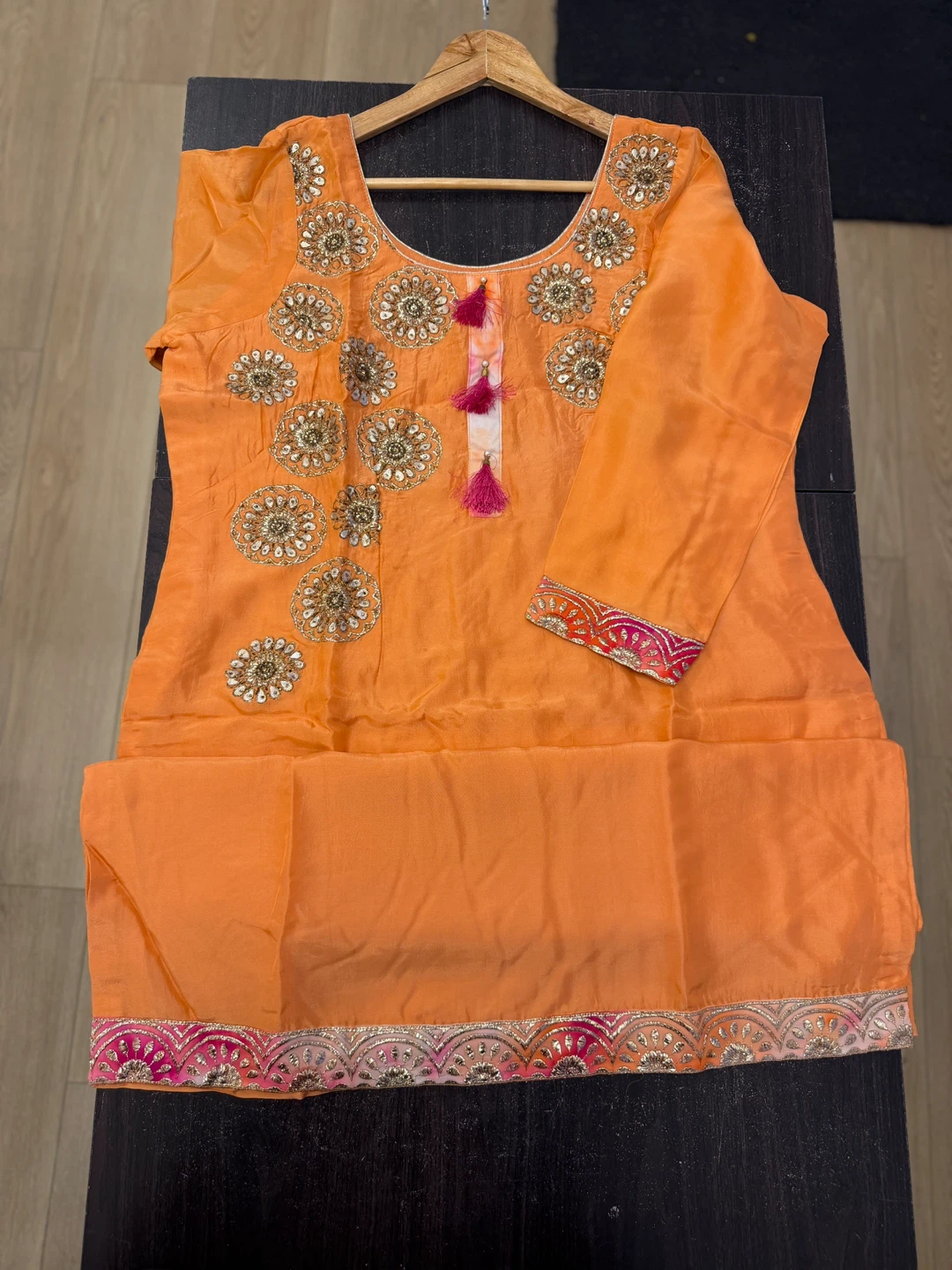 Orange Embroidered Palazzo Suit - photo 3
