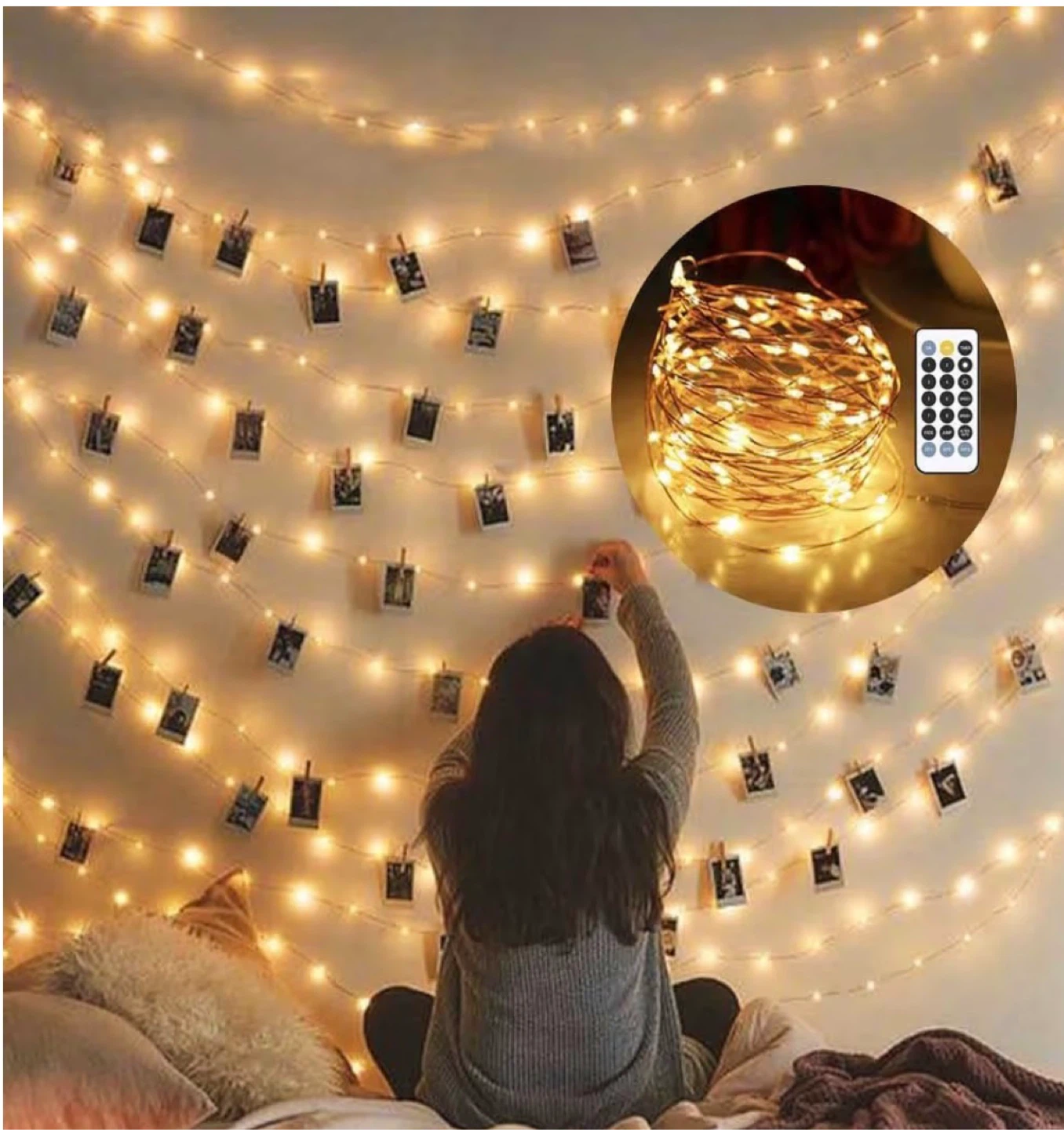 100 LED String Lights - 33ft Copper Wire