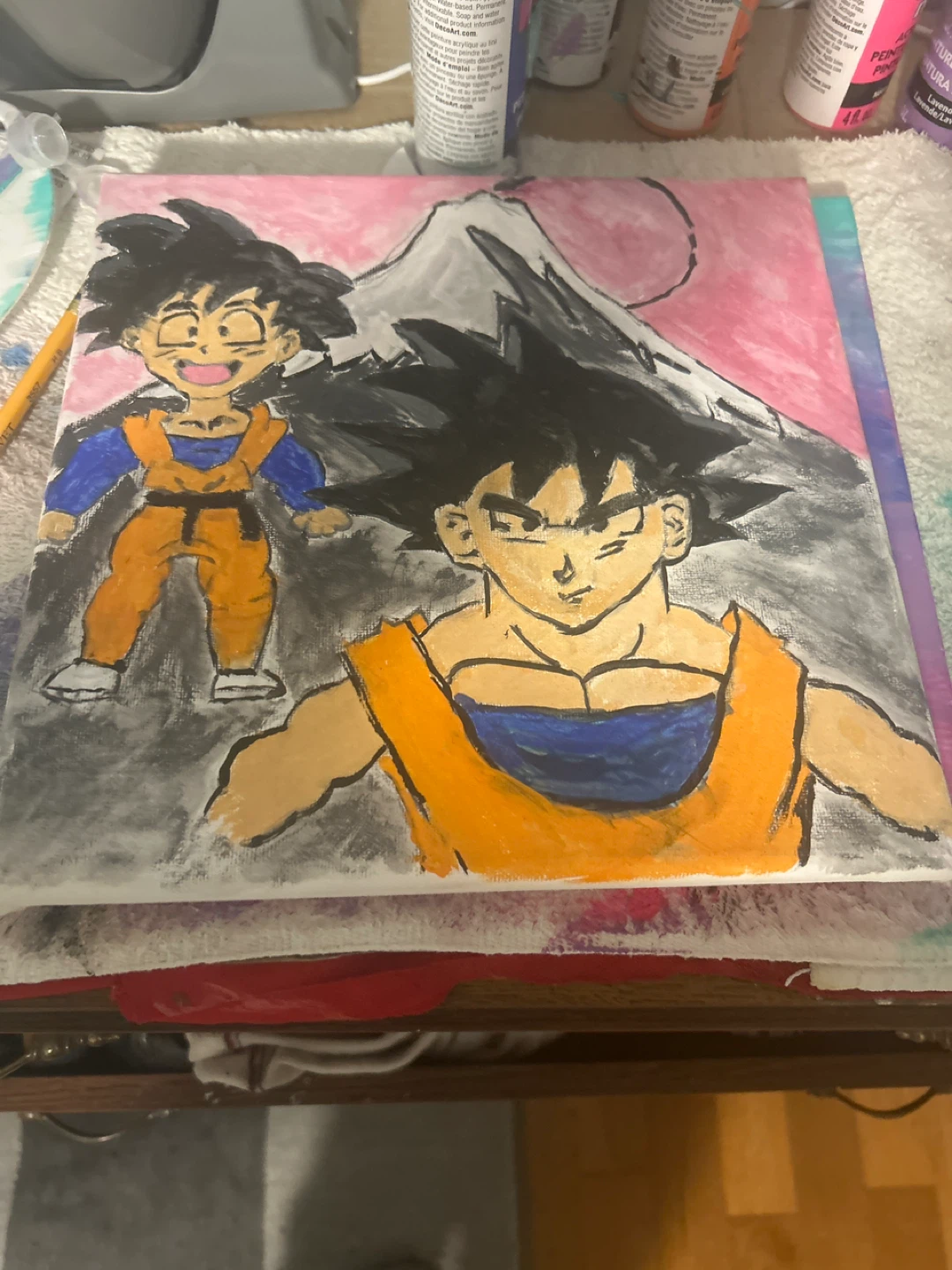 Dragon Ball Z Goku and Gohan Painting Canvas