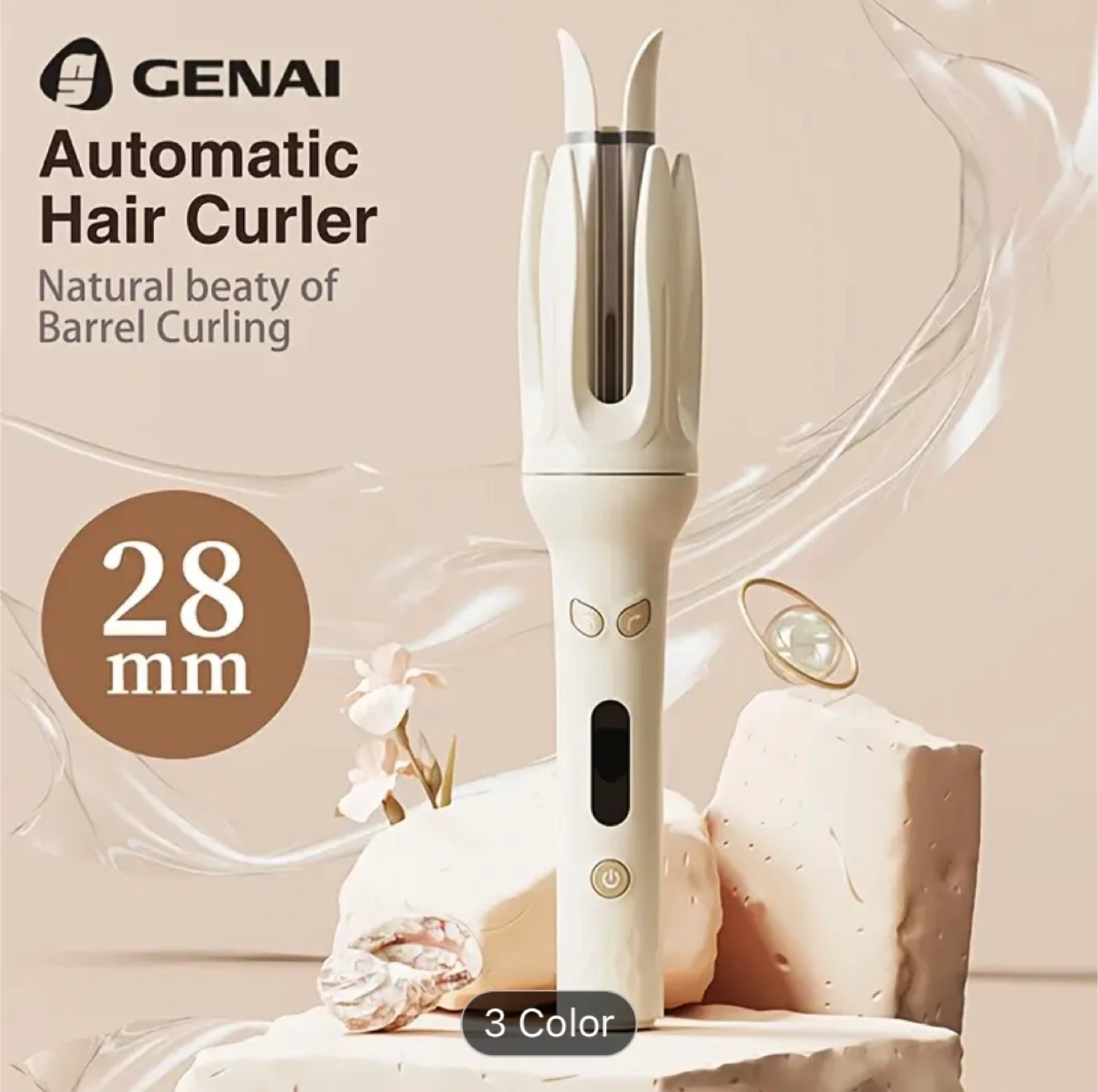 GENAI Automatic Hair Curler - 28mm Pink - photo 4
