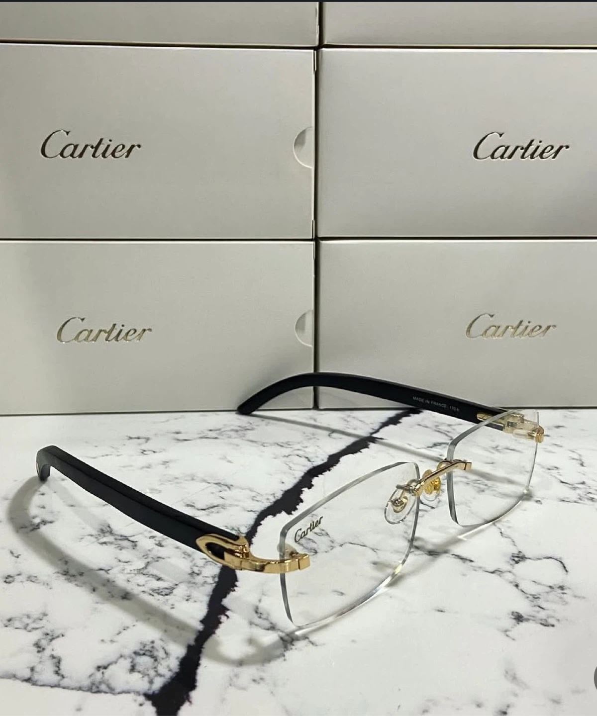 Cartier black buffs CT0046S