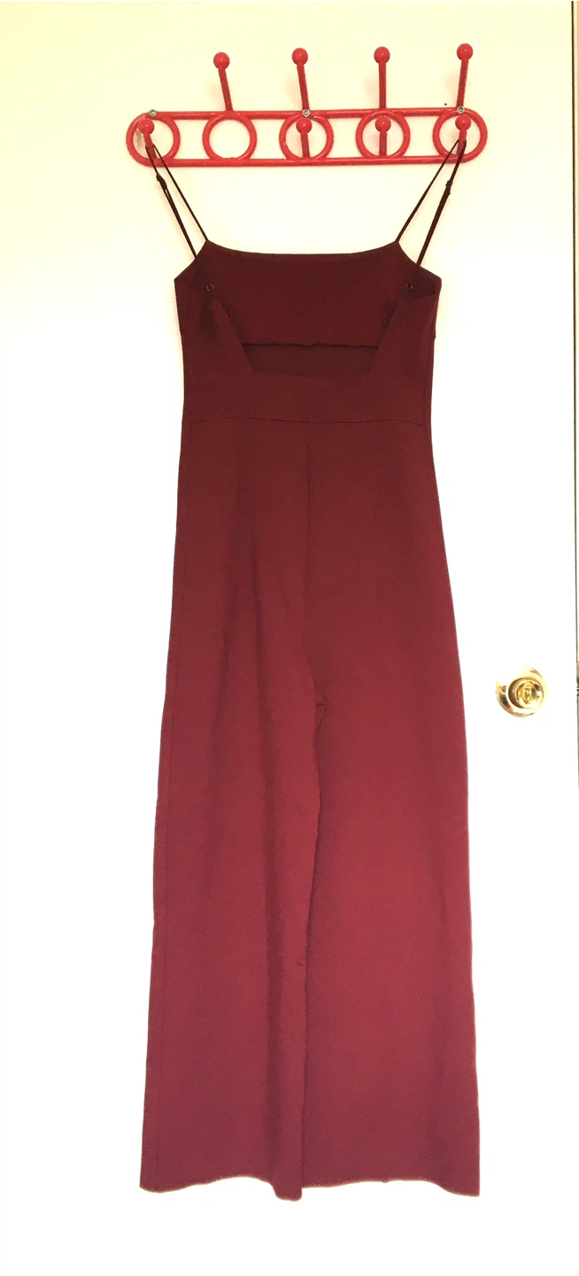 Maroon Wide-Leg Jumpsuit - photo 2