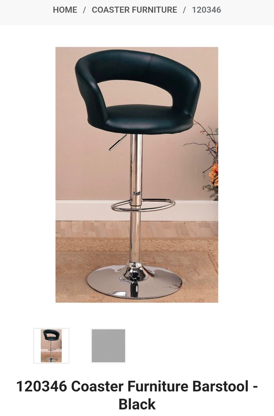 Set of 2 Bar Stool - Black new in box