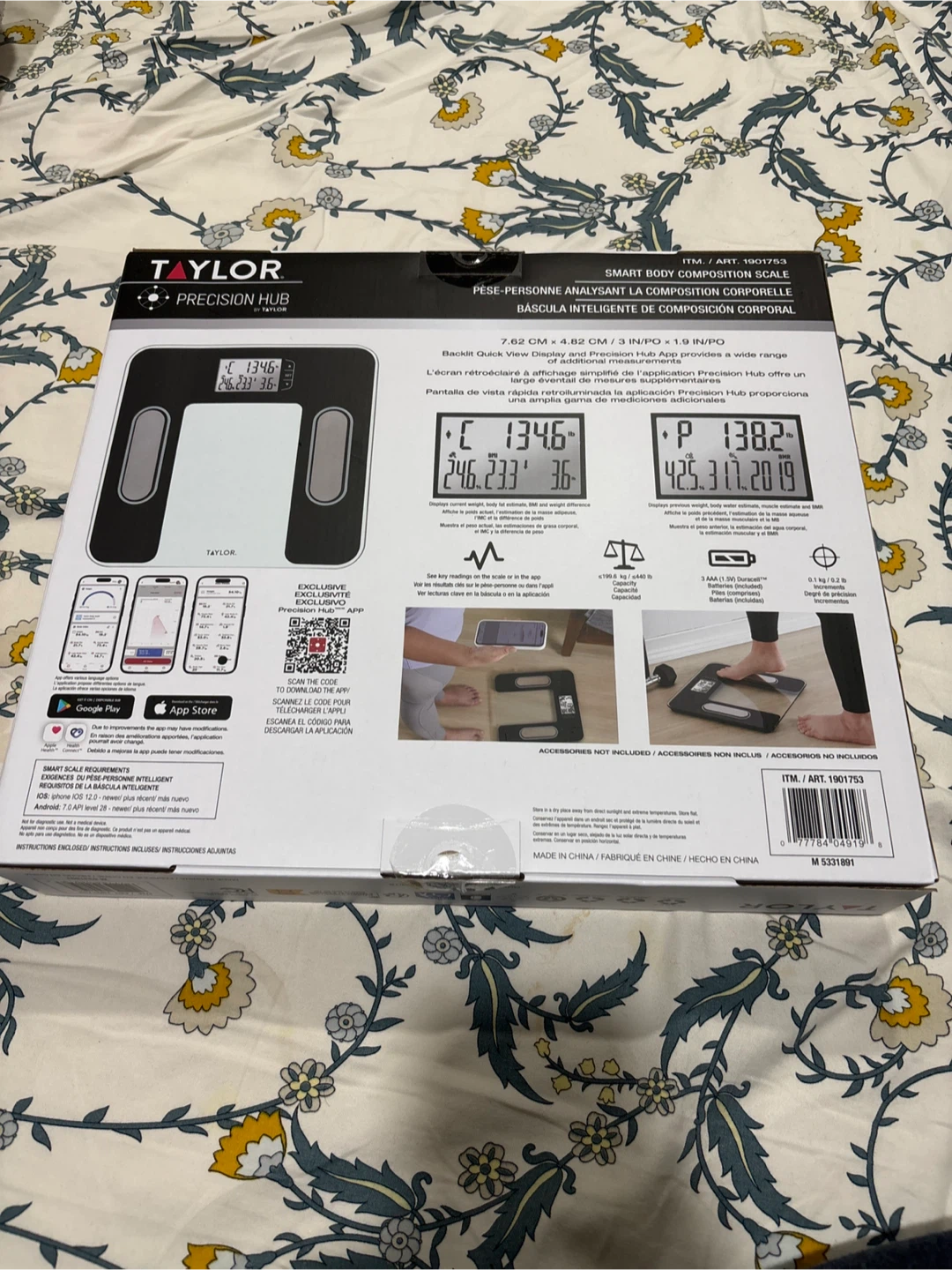 Taylor Precision Hub Smart Body Composition Scale - photo 2