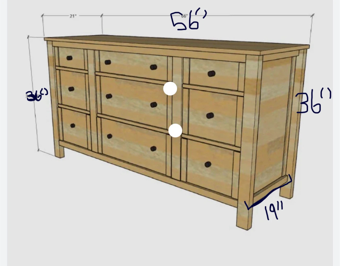 White Dresser with Black Decals - photo 3