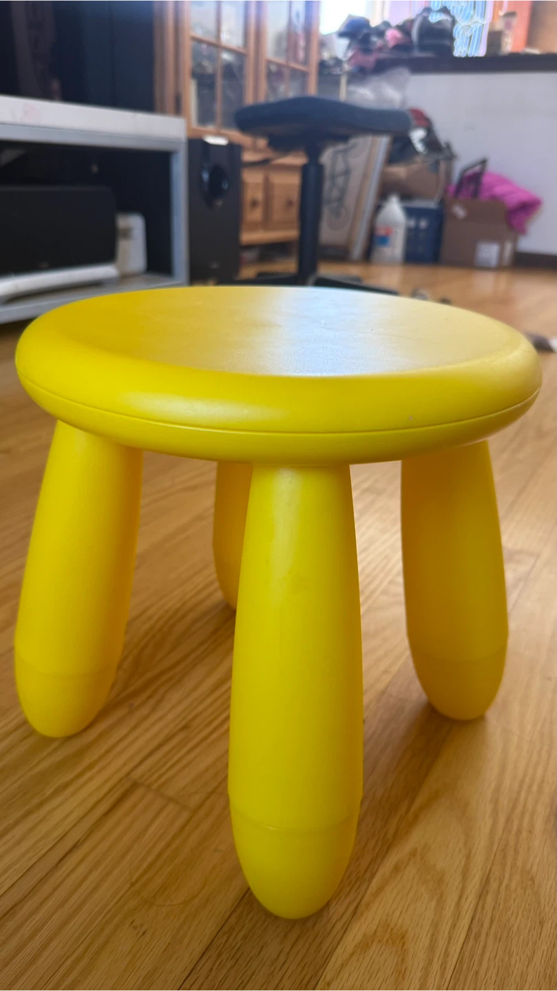 IKEA yellow mammut stool still 2 stool set - photo 3