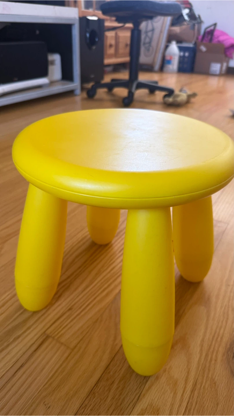 IKEA yellow mammut stool still 2 stool set