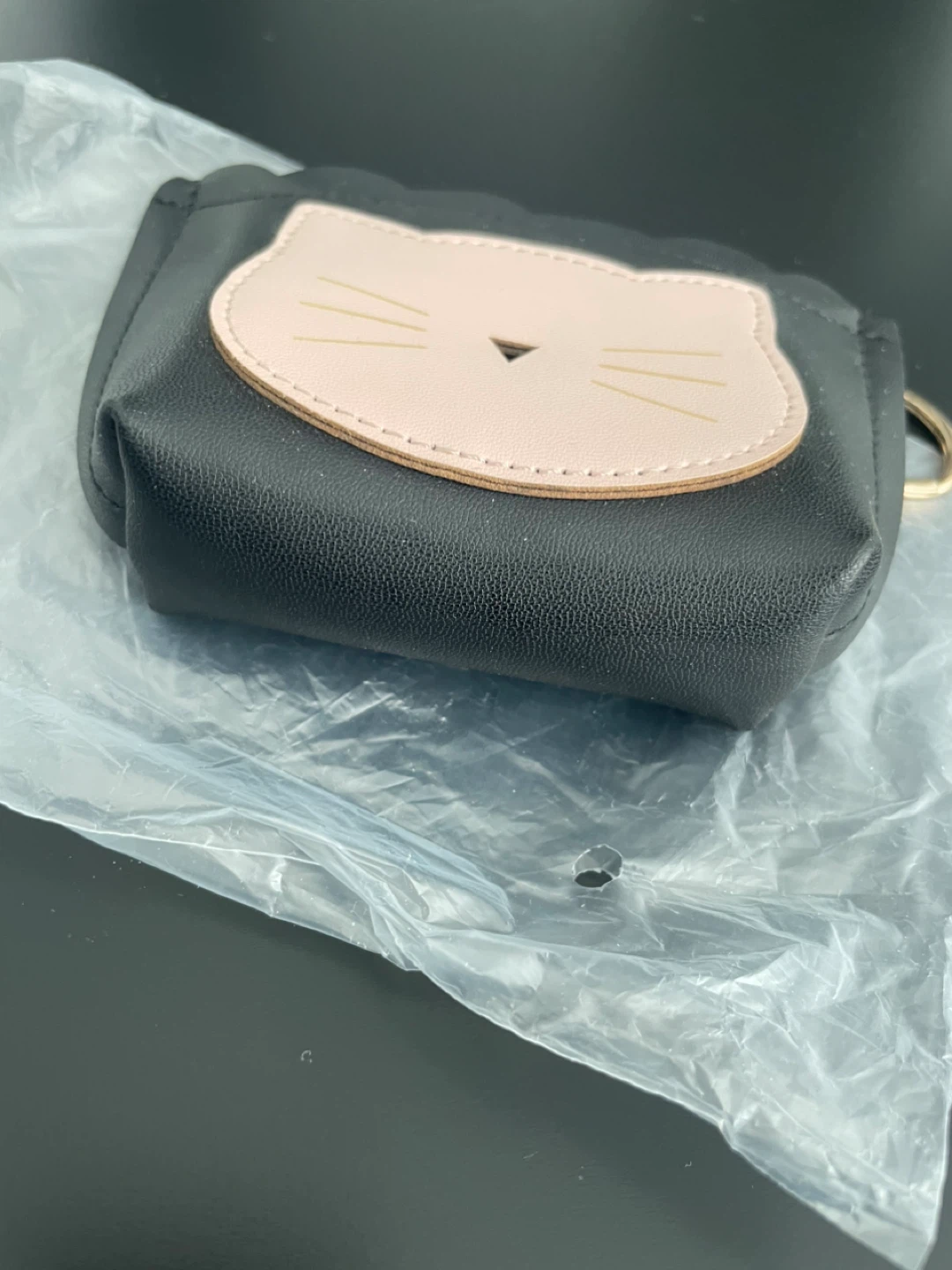 Black Cat Coin Pouch with Keychain - photo 2