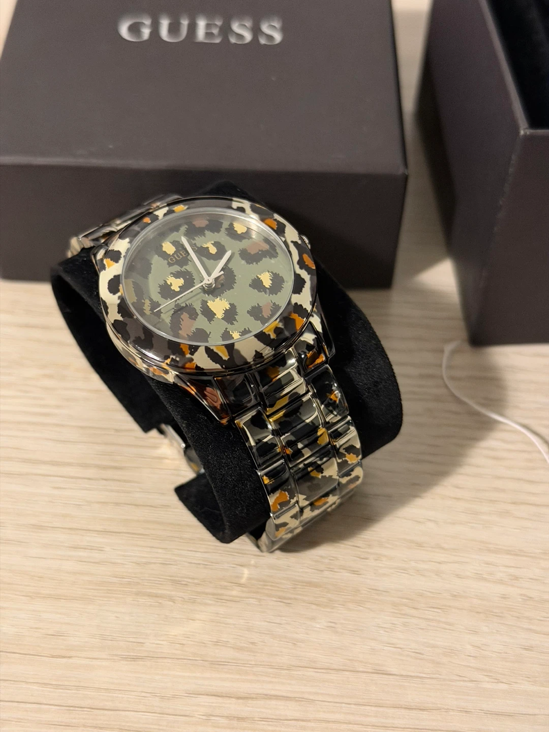 Guess Leopard Print Watch