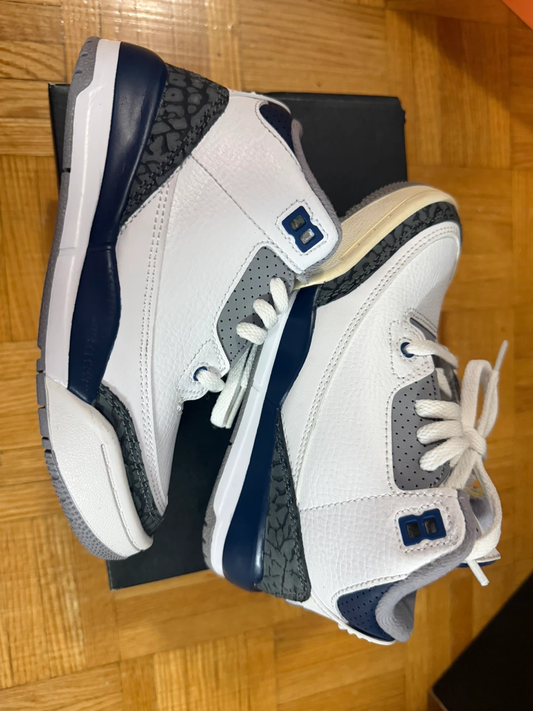 Air Jordan 3 Retro (PS) - White/Midnight Navy