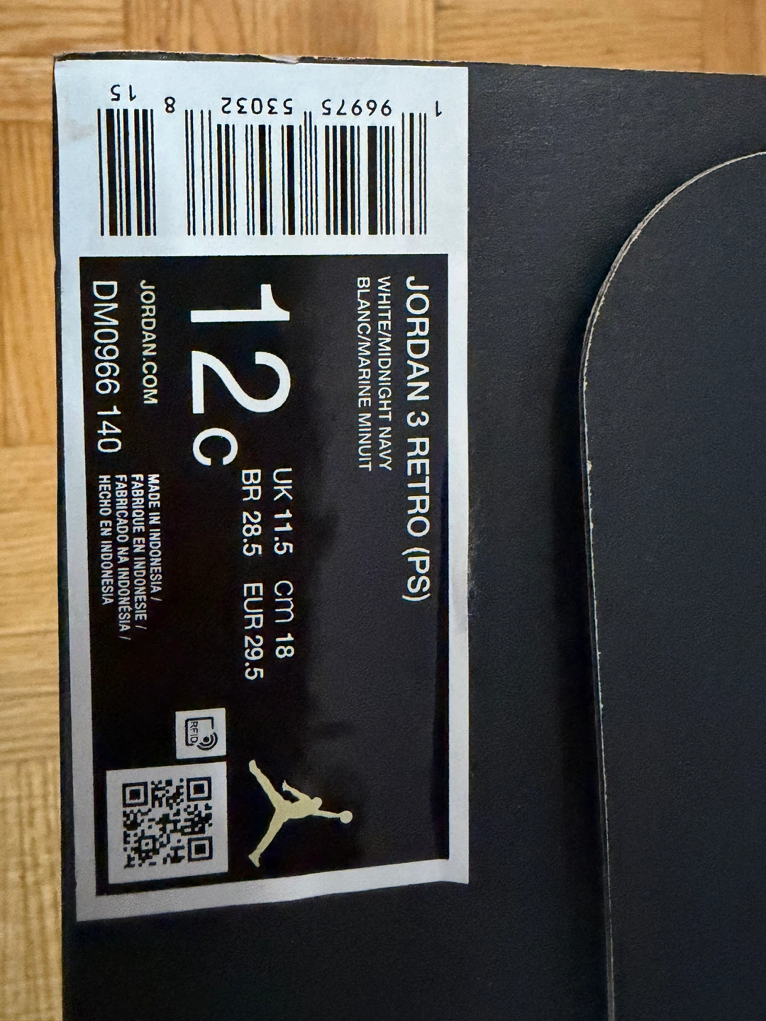 Air Jordan 3 Retro (PS) - White/Midnight Navy - photo 3