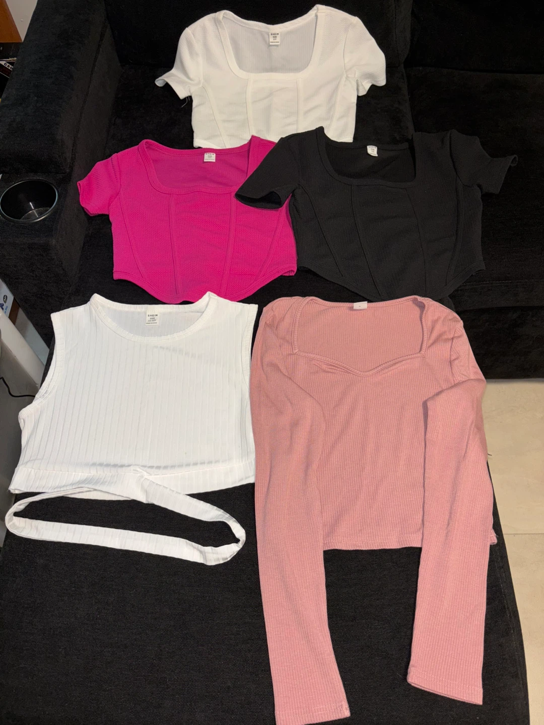 SHEIN Kids 5 Piece Tops Bundle - Size 12-13Y