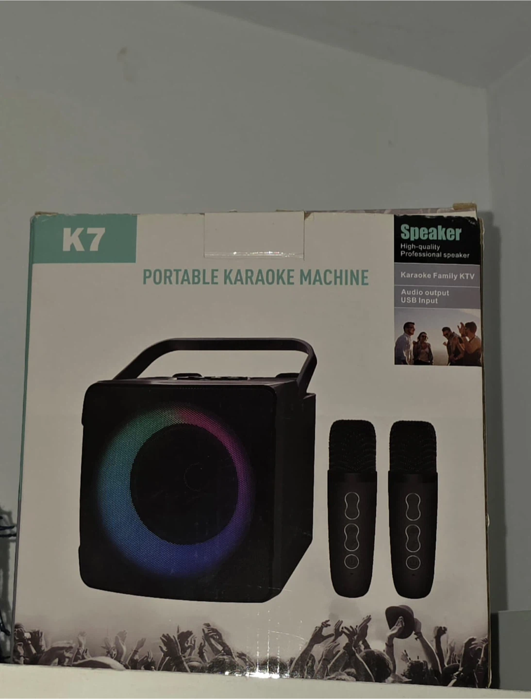 K7 Portable Karaoke Machine with 2 Microphones