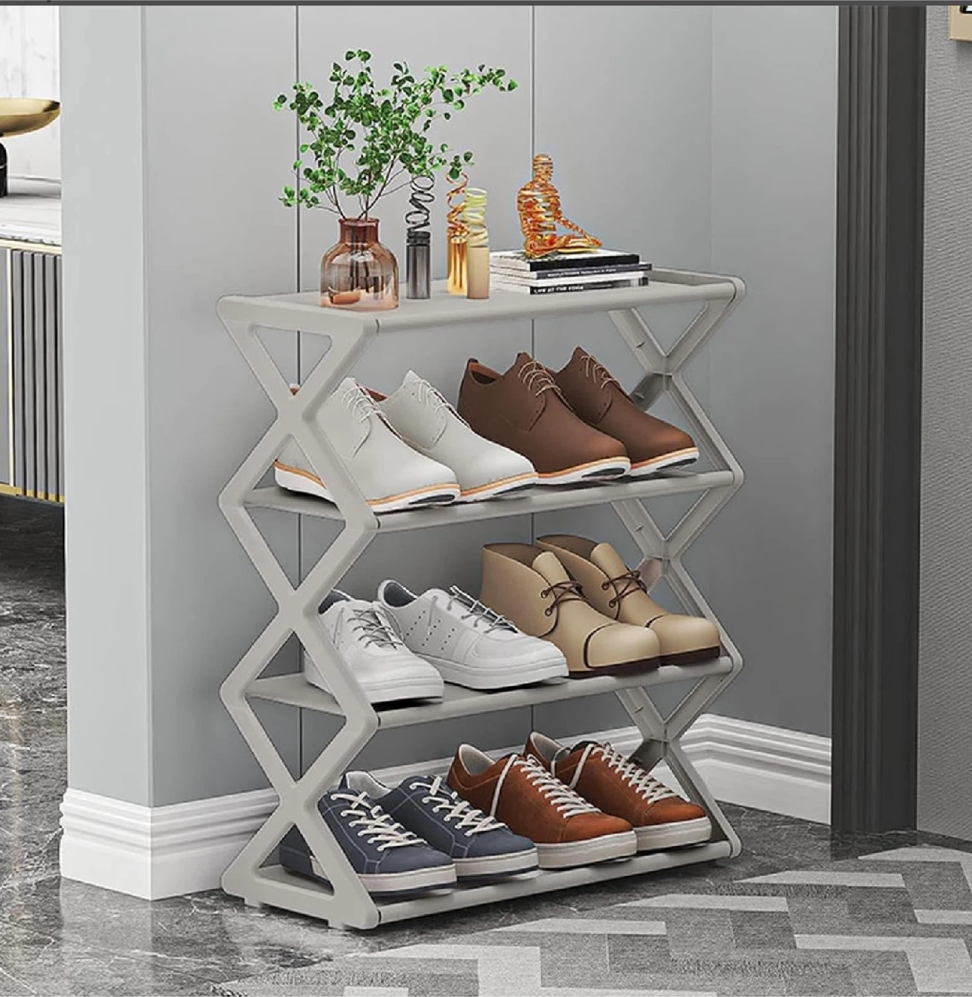 4-Tier Shoe Rack Organizer