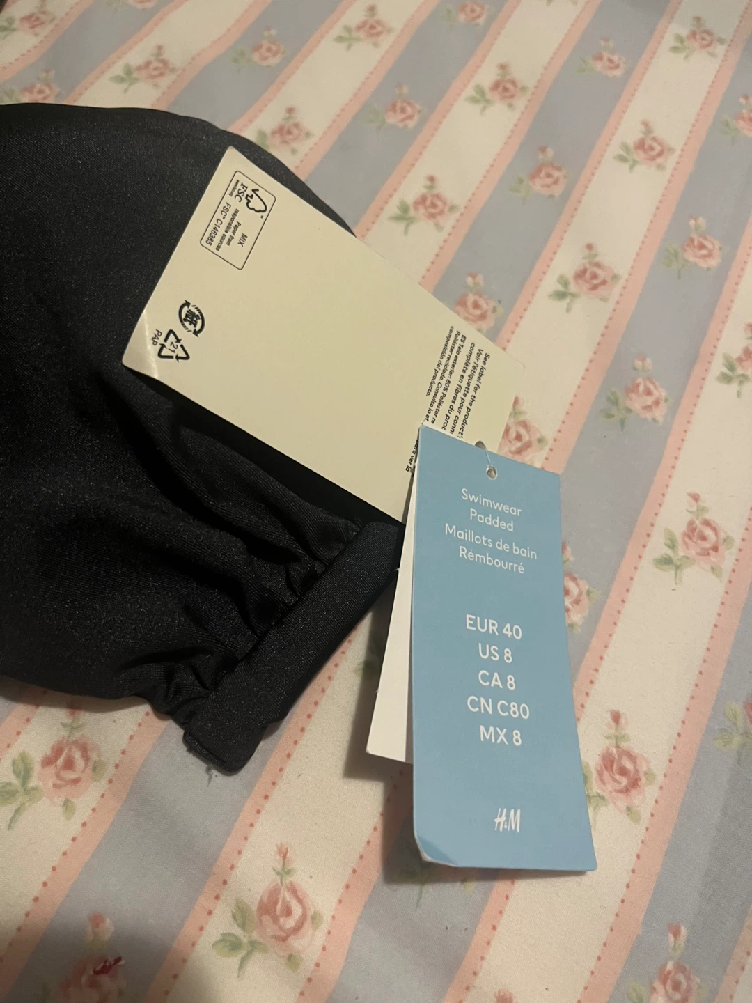 H&M Padded Swimwear Top - Black - US 8 - photo 3