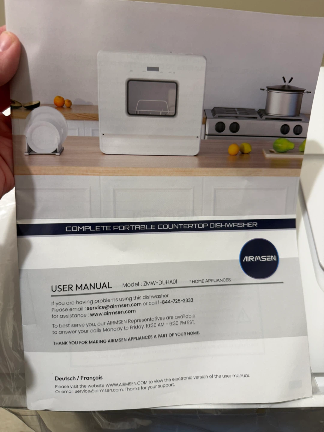 AIRMSEN Portable Countertop Dishwasher ZMW-DUHA01 - photo 5