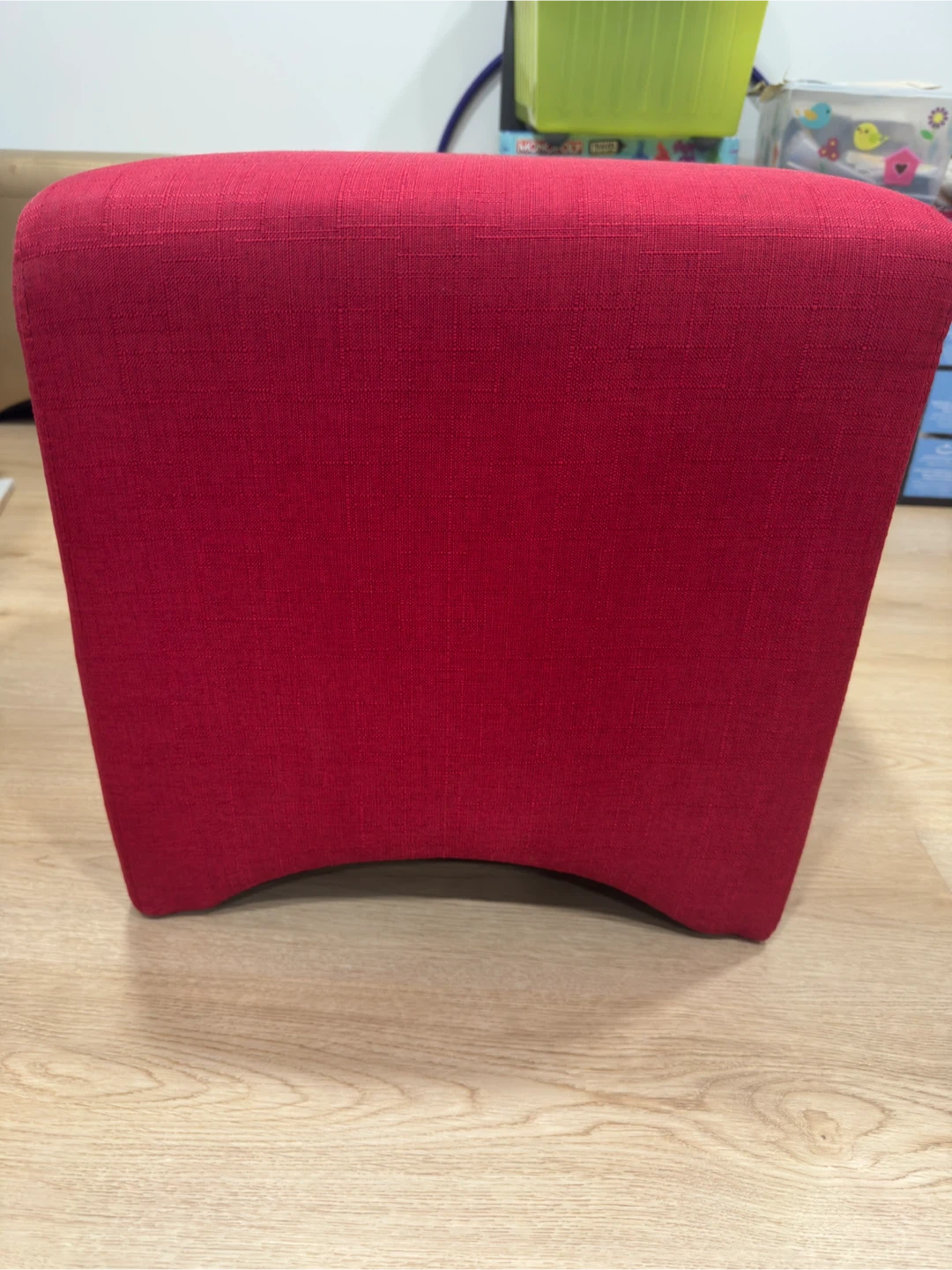 Red Fabric, golden and silver Ottoman - photo 3
