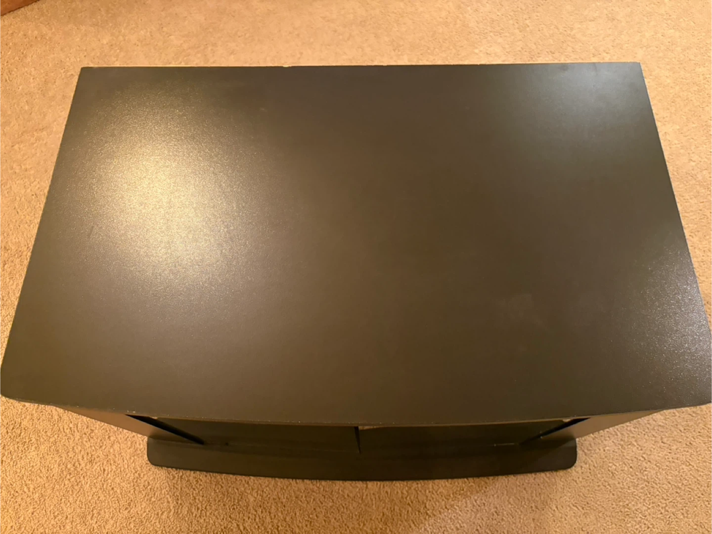 Black 2-Shelf TV Stand with Glass Doors - photo 4