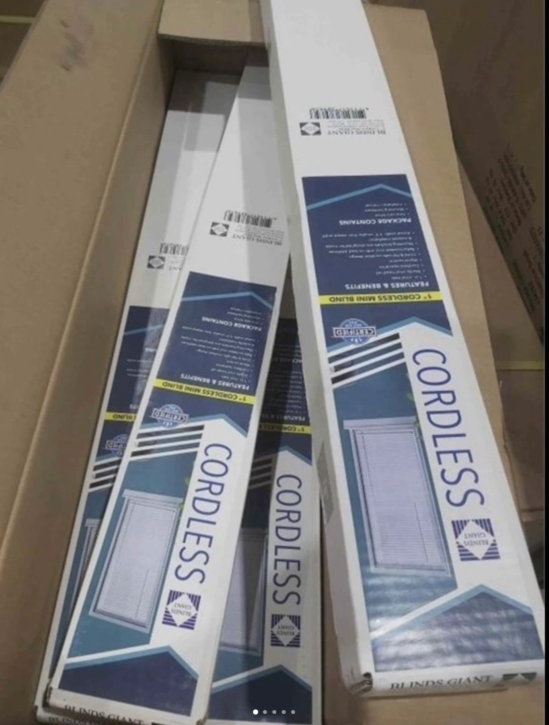 1" Cordless Mini Blind - 30" x 64" White - photo 4