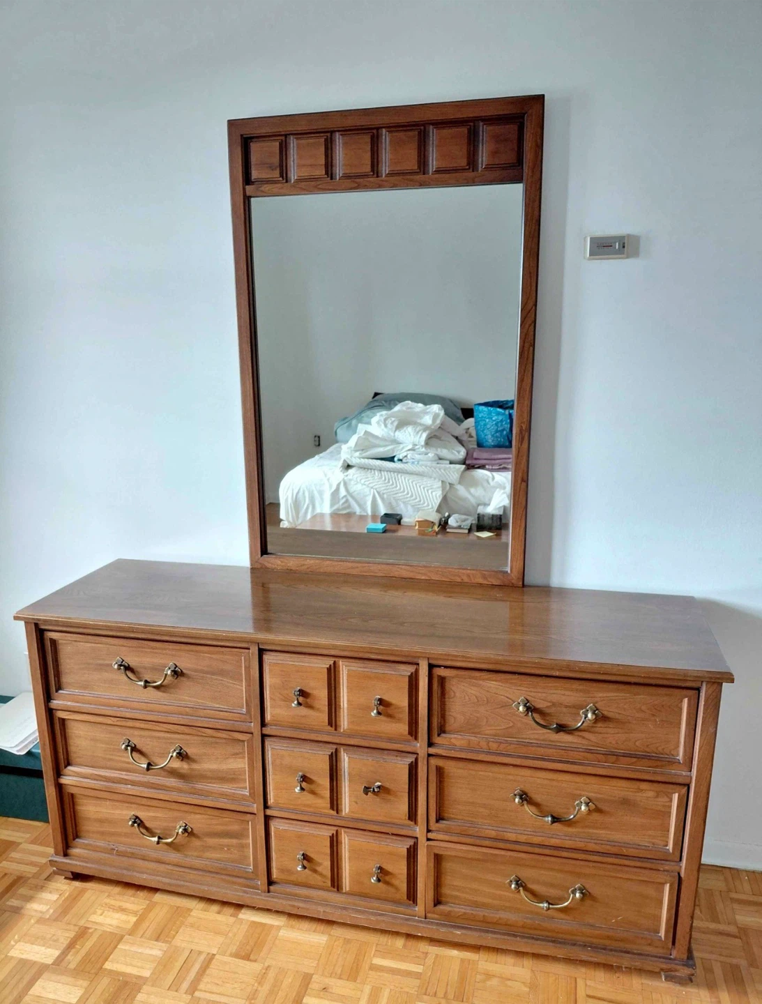 Solid Wood Dresser with Mirror - photo 2