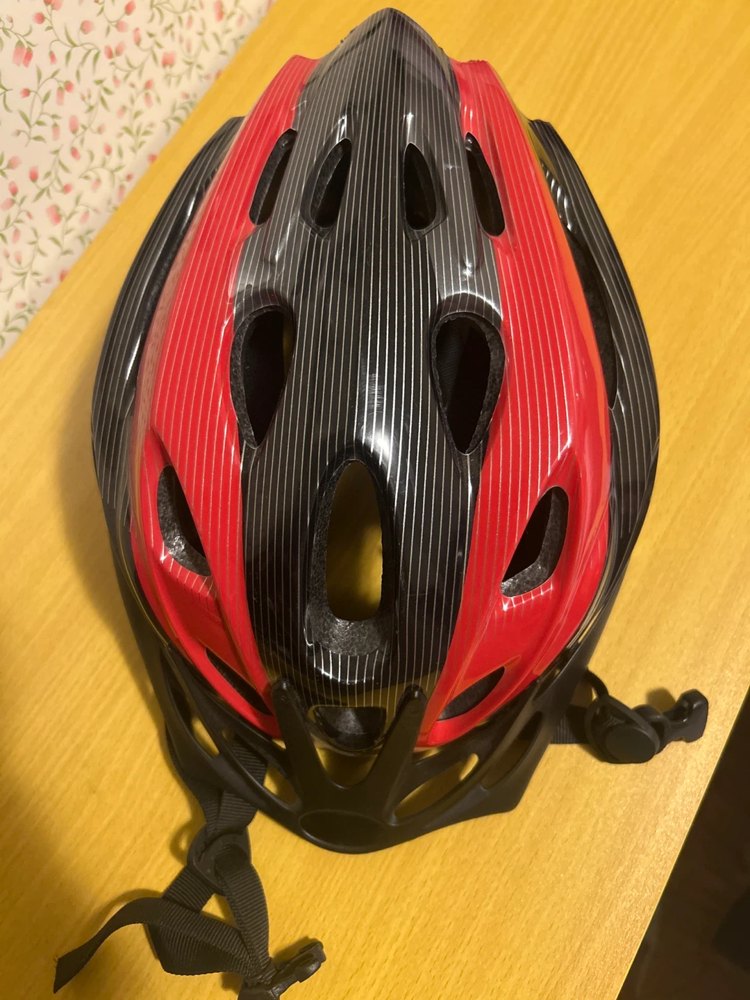 Red and Black Bicycle Helmet