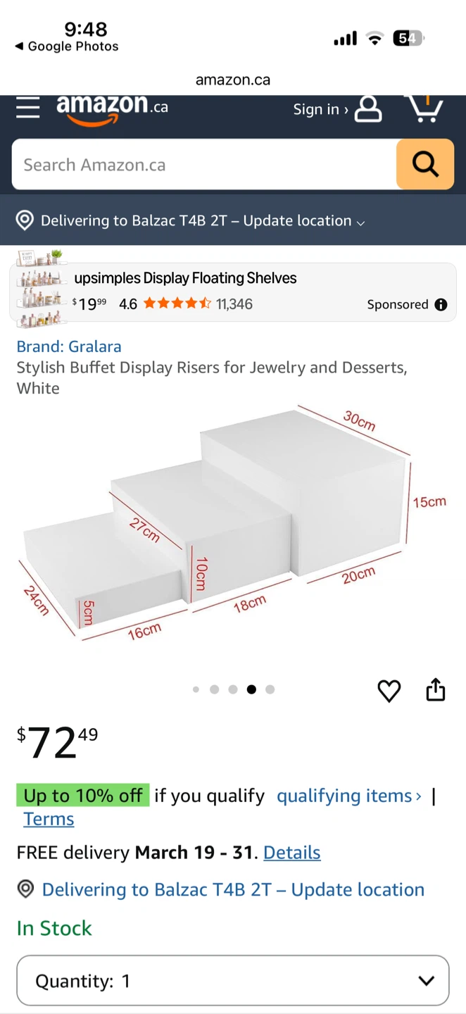 White Display Risers (Set of 3) - photo 5
