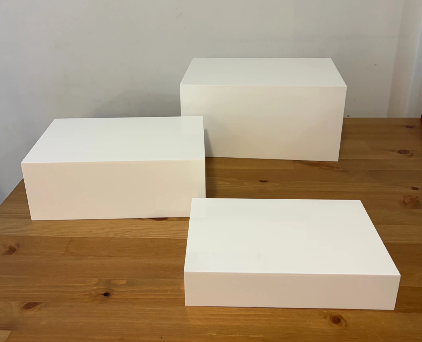 White Display Risers (Set of 3) - photo 2