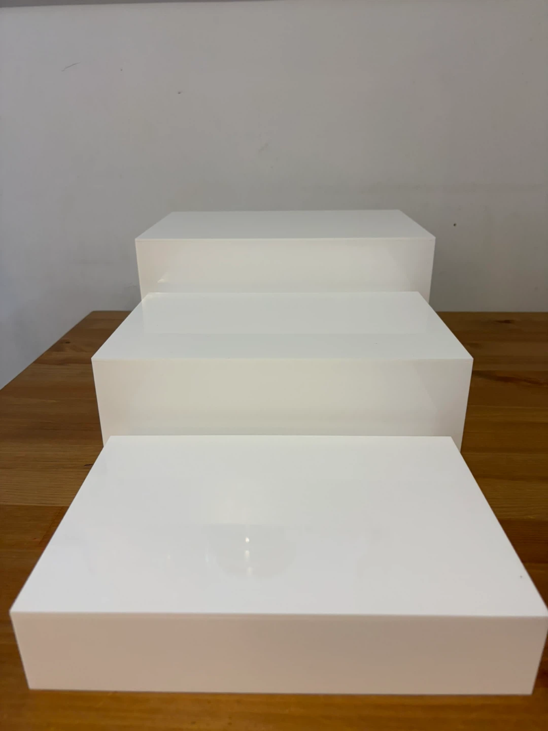 White Display Risers (Set of 3)