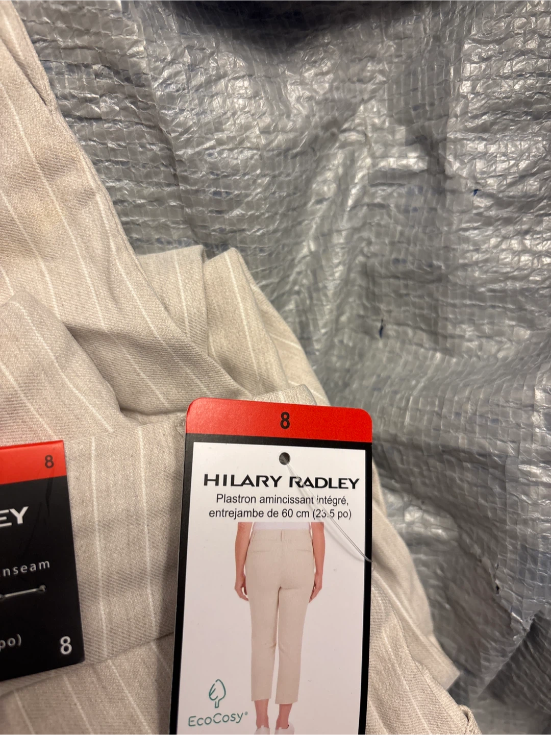 HILARY RADLEY Women's Size 8 Beige Pinstripe Pants - photo 3