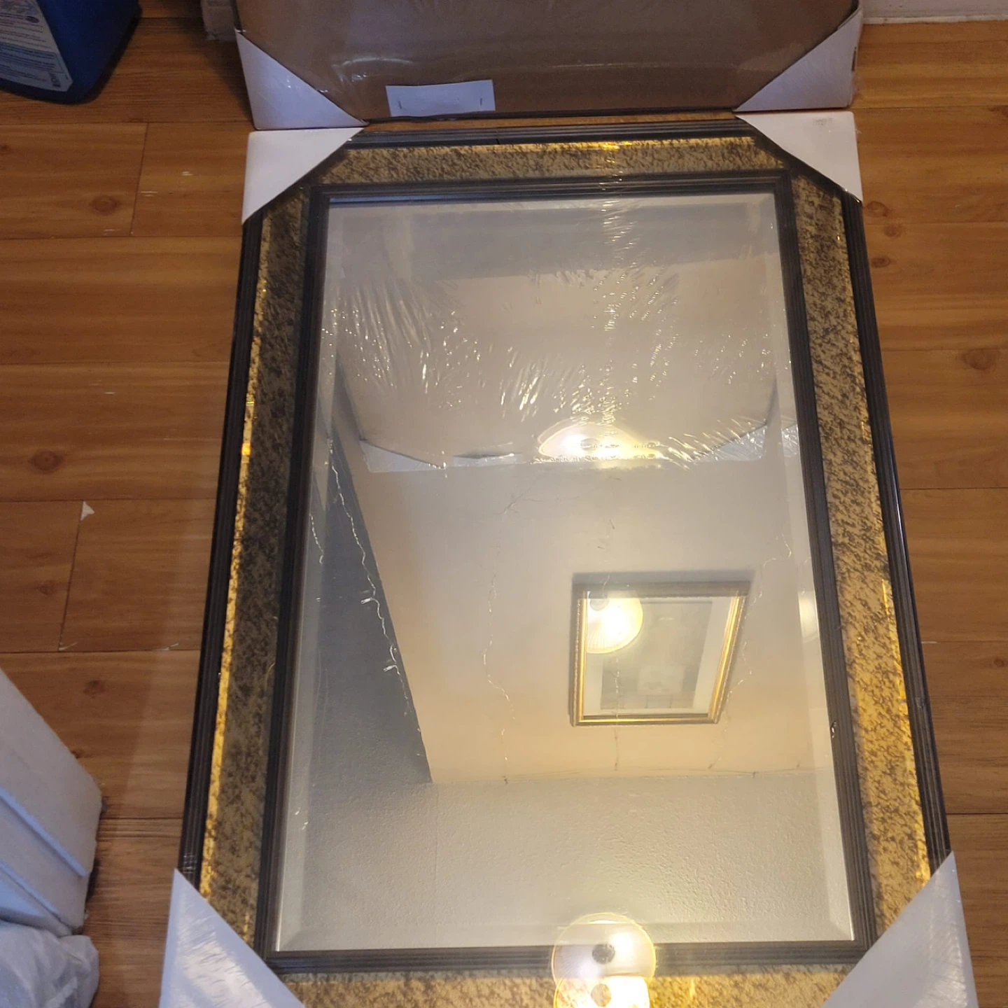 Framed Mirror with Decorative Edge
