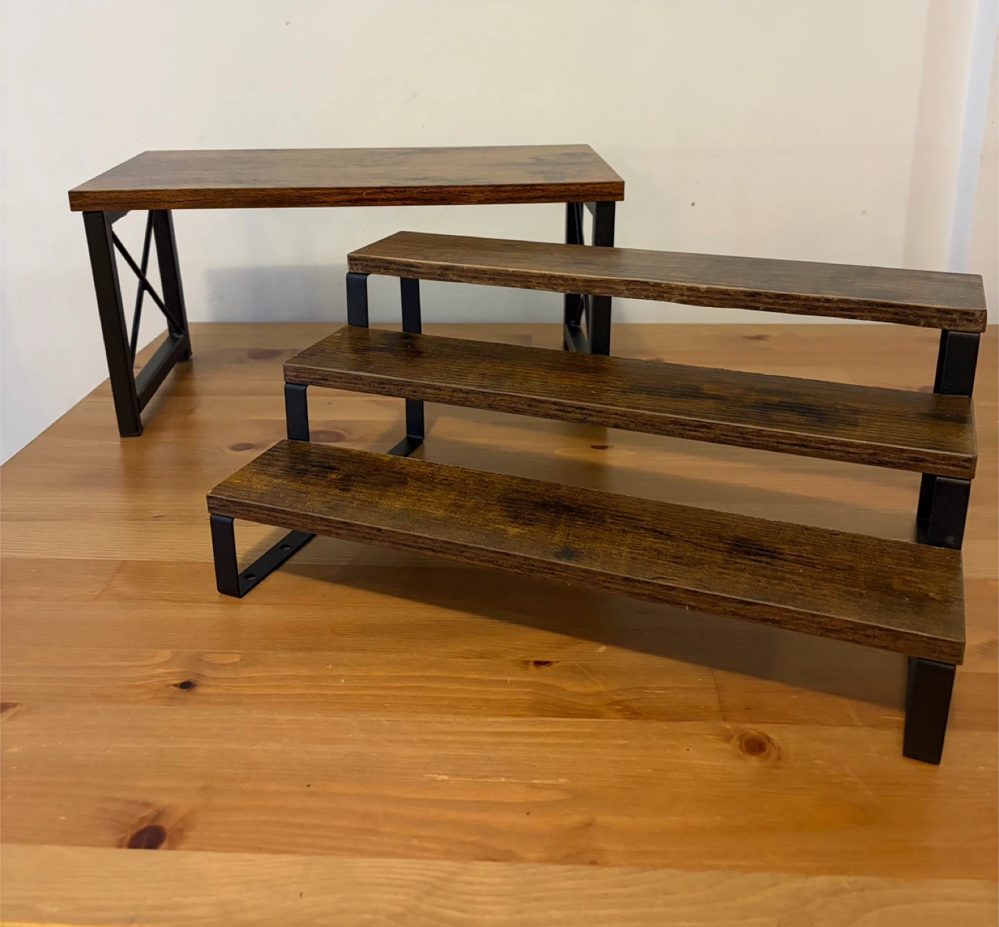 Tiered Display Shelf and a riser ( matching set)