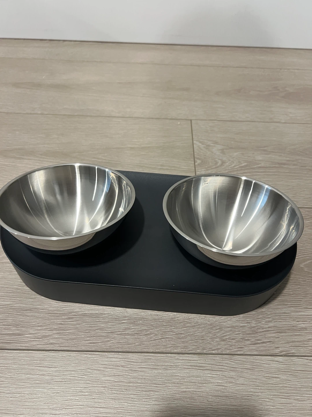 Stainless Steel Pet Bowls with Black Stand - photo 3