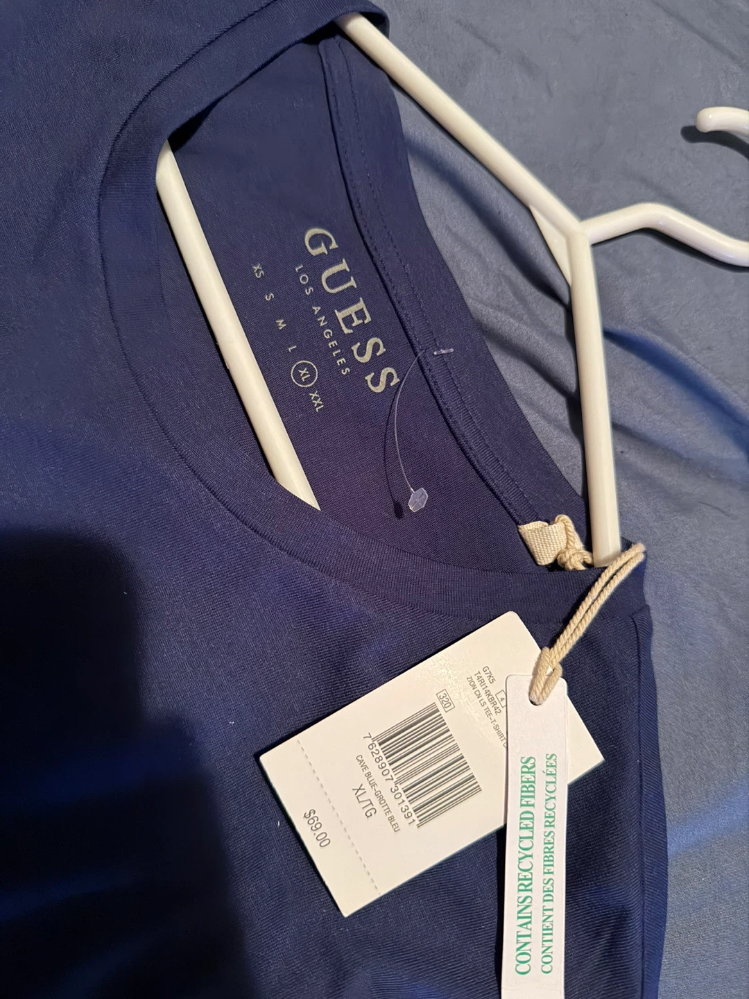 Guess Los Angeles Men's Long Sleeve T-Shirt XL/TG Navy Blue