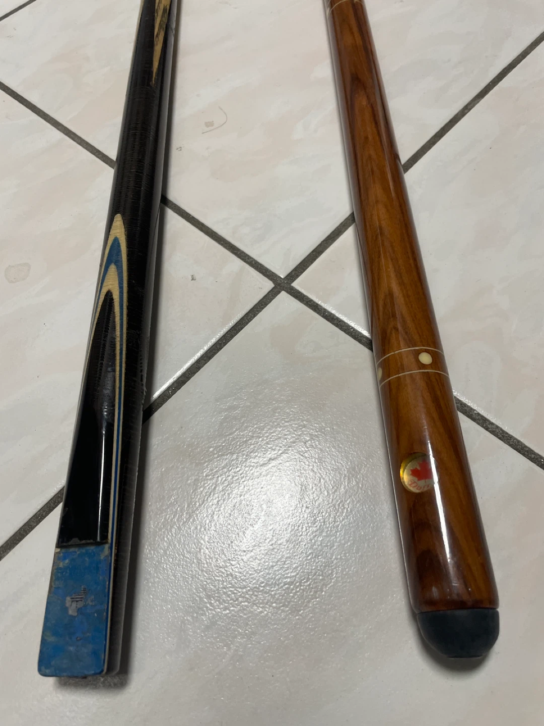 2 Pool Cues with Case