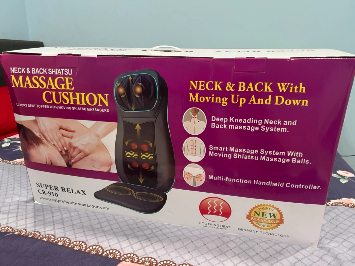 Super Relax Neck & Back Shiatsu Massage Cushion