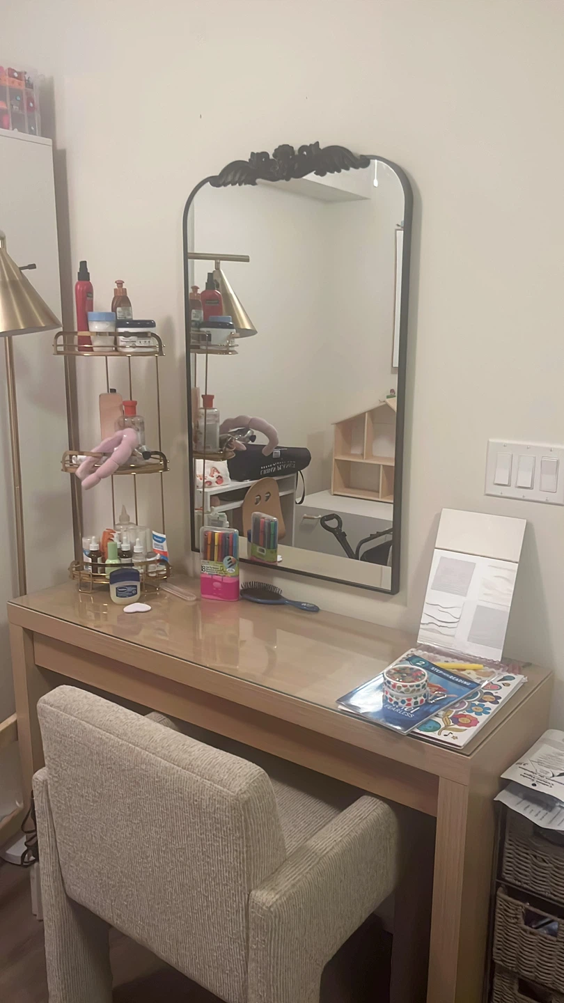 Corner Vanity Tray with Mirror