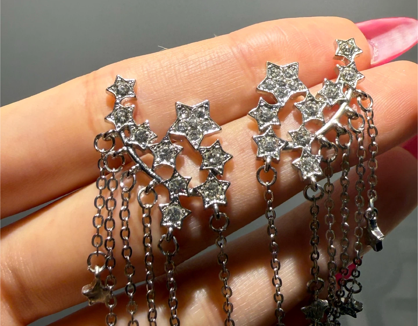 Sparkly Star Fringe Earrings - photo 2