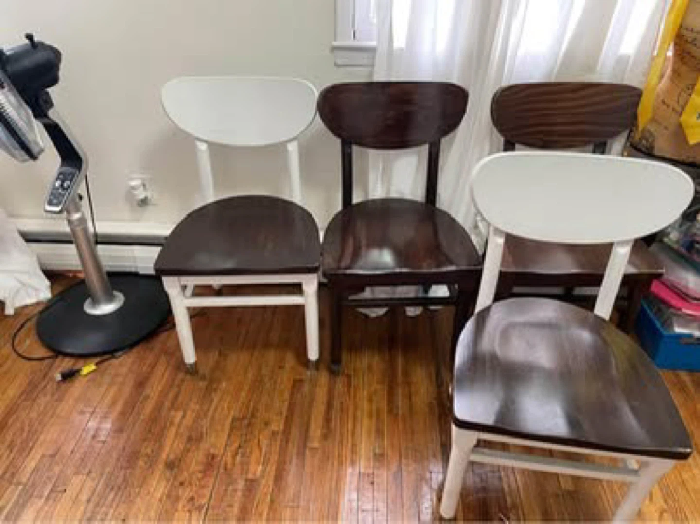 Set of 4 Wooden Dining Chairs - photo 2