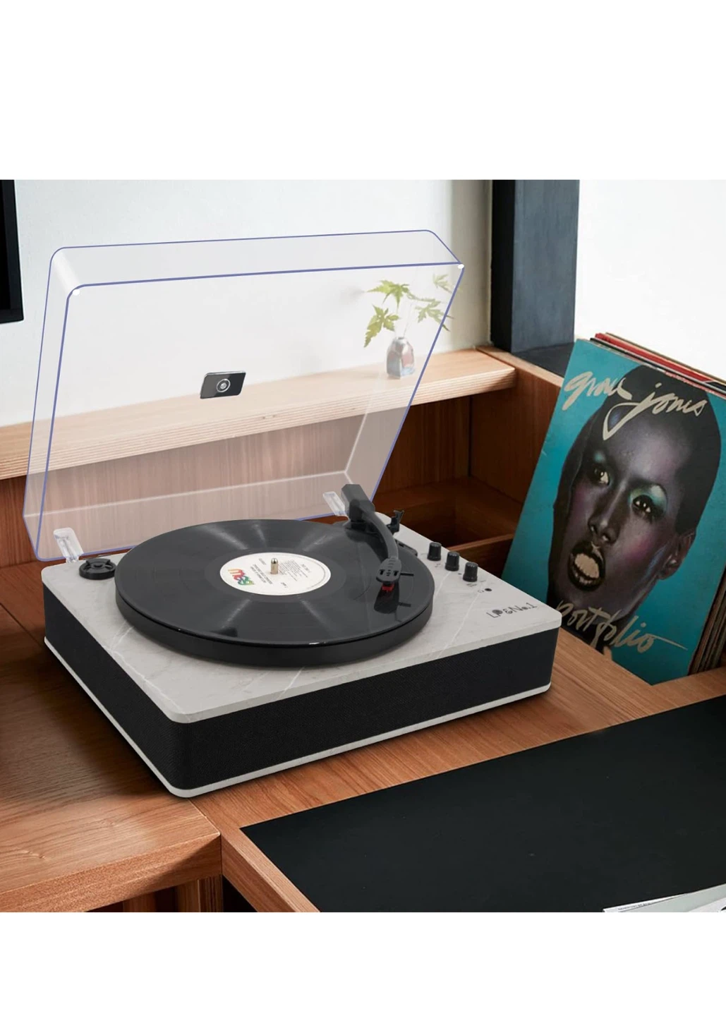 LP&No.1 Turntable Record Player with Built-in Speakers - photo 3