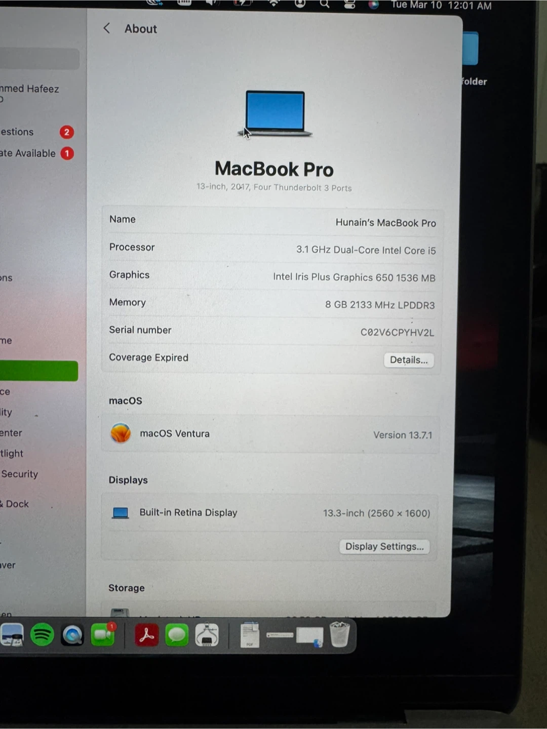 MacBook Pro 13” 2017 Touch Bar | i5 | 8GB RAM | 256GB SSD - photo 5