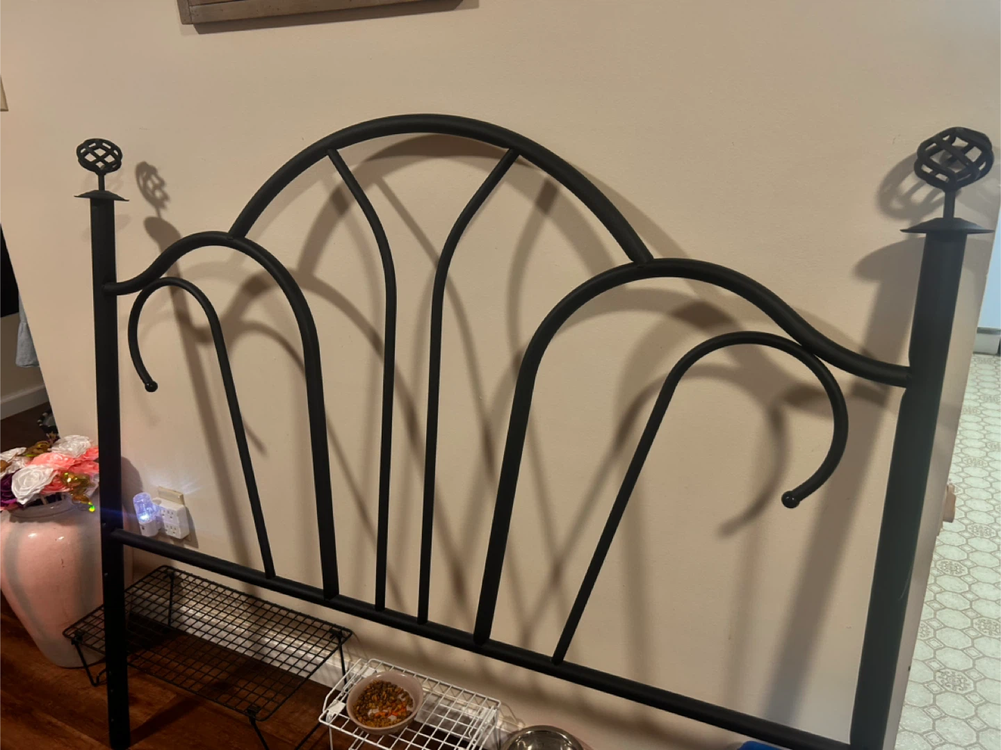 Black Metal Headboard double/full size