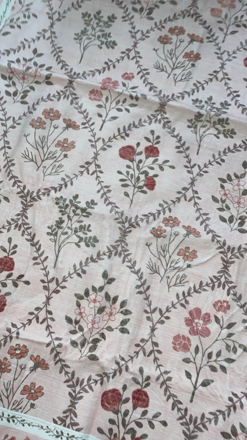 Light Pink Floral Area Rug - photo 3